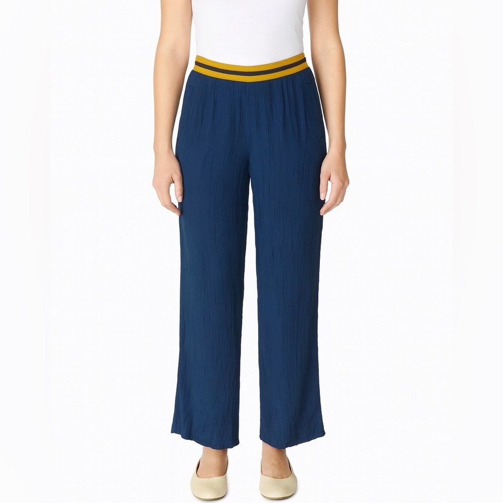 Matilda Jane Navy Blue Try Something New Wide Leg Pull On Pants Size Large